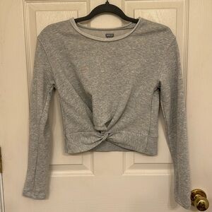 Aerie Grey Cropped Crewneck